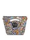 Philipp Plein Medium Tattoo-print Tote Bag In Black