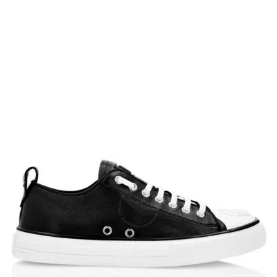 Philipp Plein Megastar Laminated Leather Low-top Sneakers In Black