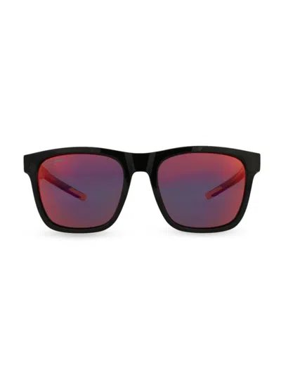 Philipp Plein Men's 56mm Rectangle Sunglasses In Black