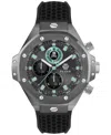 Philipp Plein Plein Chrono Royal Silicone Watch In Ip Gunmetal