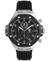 Philipp Plein Plein Chrono Royal Silicone Watch In Stainless Steel