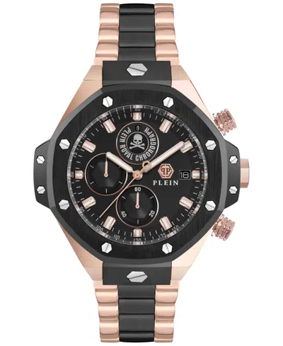 PHILIPP PLEIN MEN'S CHRONOGRAPH ROYAL TWO-TONE BRACELET WATCH 46MM
