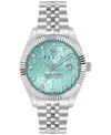 Philipp Plein Date Superlative Crystal Watch In Stainless Steel