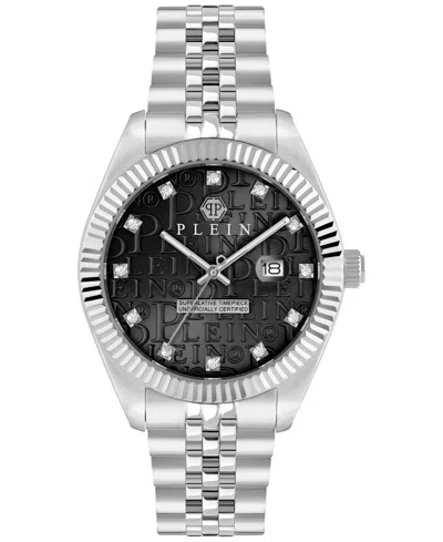PHILIPP PLEIN MEN'S DATE SUPERLATIVE STAINLESS STEEL BRACELET WATCH 41MM