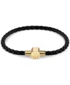 Philipp Plein Plein Enigma Calf Leather Bracelet In Gold