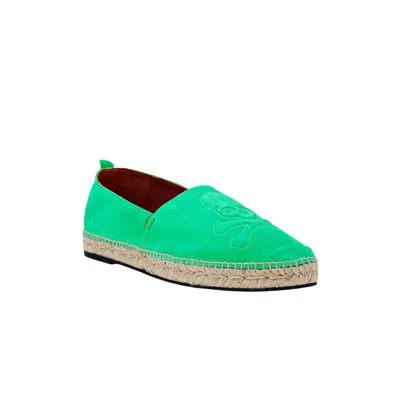 Philipp Plein Men's Espadrillas Skull Shoes In Green