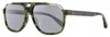 Philipp Plein Cutout Bridge Navigator Sunglasses In Green