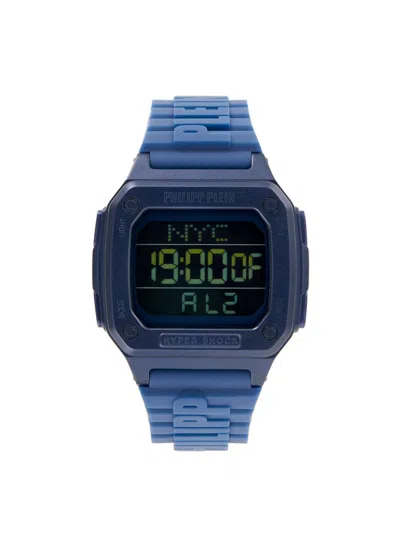 Philipp Plein Men's Hyper $hock 44mm Blue Ip Stainless Steel Digital Watch