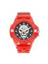 PHILIPP PLEIN MEN'S $KULL SYNTHETIC 45MM POLYCARBONATE & SILICONE STRAP WATCH