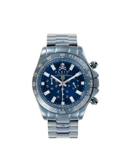 Philipp Plein Men's Nobile 43mm Ip Blue Stainless Steel Bracelet Chronograph Watch