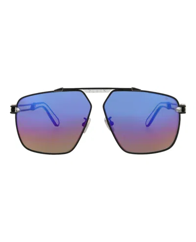 Pre-owned Philipp Plein Men's  Aviatorframe Titanium Sunglasses