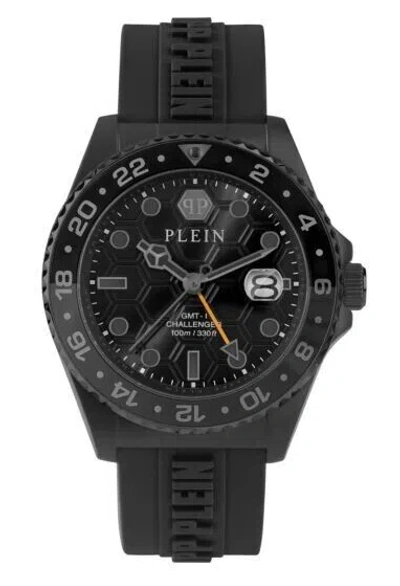 Pre-owned Philipp Plein Men's  Black Analog Watch Gmt-i Challenger Pwyba1023