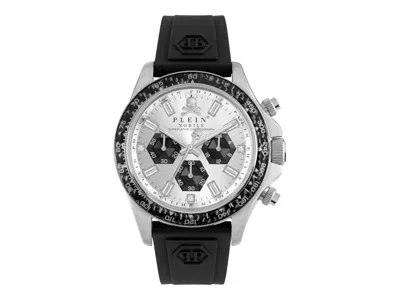 Pre-owned Philipp Plein Men's  Nobile Racing Chronograph Pwvaa0523 Watch In Stainless Steel In Silver