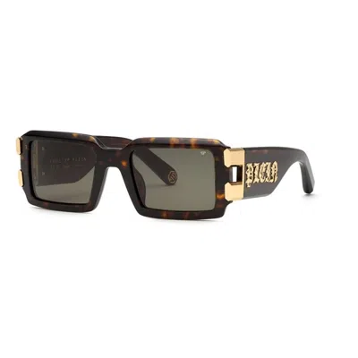 Philipp Plein Men's  Spp129v 0722 Sunglasses In Havana