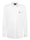Philipp Plein Shirt Sugar Daddy Cut Ls Gothic Banner In White