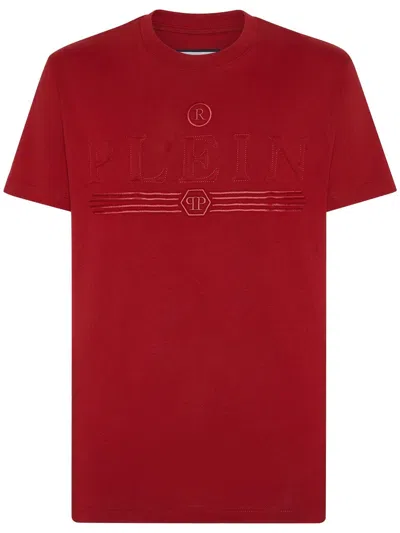 Philipp Plein Men's Phillip Plein Logo-print Cotton T-shirt In Red