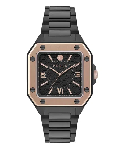 Philipp Plein Men's Plein Edge Ip Black Stainless Steel Bracelet Watch, 42mm In Orange