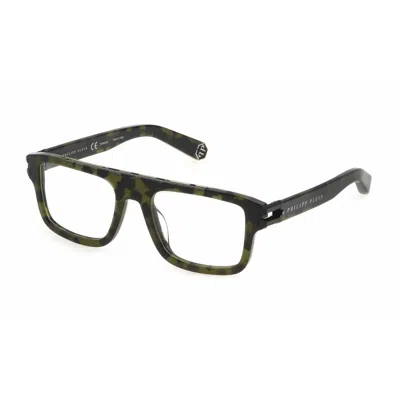 Philipp Plein Men' Spectacle Frame  Vpp021m-53092i-21g Green  53 Mm Gbby2 In Black