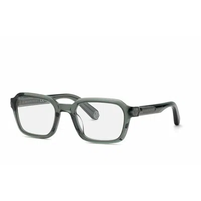 Philipp Plein Men' Spectacle Frame  Vpp083m-5209rm-22g Grey  52 Mm Gbby2 In Green