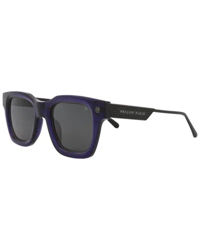Philipp Plein Men's Spp105m 50mm Polarized Sunglasses In Blue