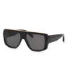 Philipp Plein Matte Black Acetate Sunglasses