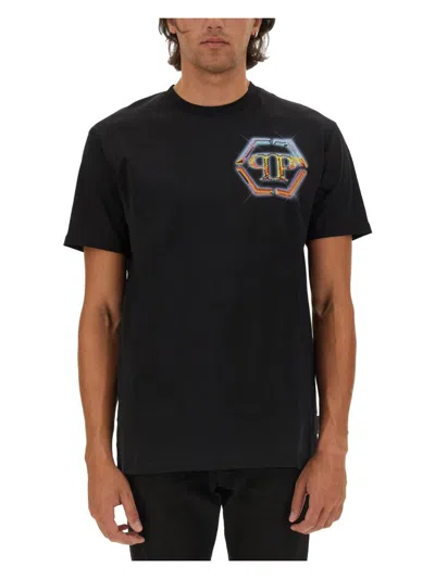 PHILIPP PLEIN MEN'S T-SHIRT WITH LOGO