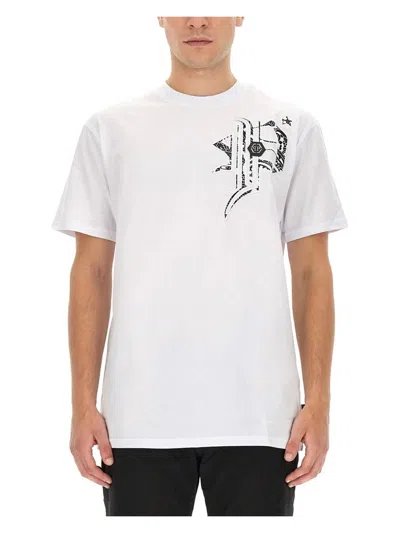 PHILIPP PLEIN MEN'S T SHIRT WITH LOGO
