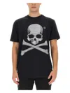 Philipp Plein Rhinestone Crew Neck T-shirt With Skull Graphic In Black