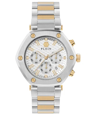 PHILIPP PLEIN MEN'S THE HEXAGON CHRONOGRAPH TWO-TONE STAINLESS STEEL BRACELET WATCH 42MM