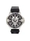 PHILIPP PLEIN MEN'S THE $KULL 45MM TWO TONE STAINLESS STEEL & SILICONE STRAP WATCH
