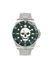 Philipp Plein Men's The $kull Diver 44mm Stainless Steel Bracelet Watch In Neutral