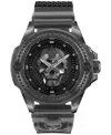 Philipp Plein The $kull Synthetic Silicone Watch In Transparent Grey
