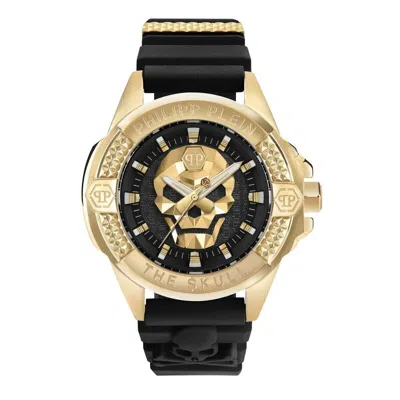 Pre-owned Philipp Plein Men's The $kull Yellow-gold Tone Watch – Pwaaa0221