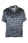 Philipp Plein Tie-dye Print Bowling Shirt In Black