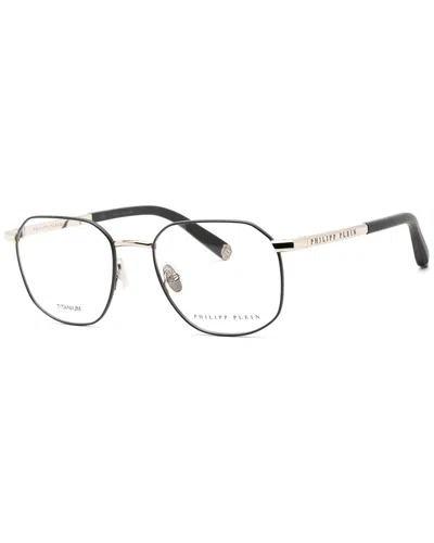 Philipp Plein Men's Vpp020m 53mm Optical Frames In Silver