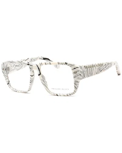 Philipp Plein Dnu  Men's Vpp081 55mm Optical Frames In White