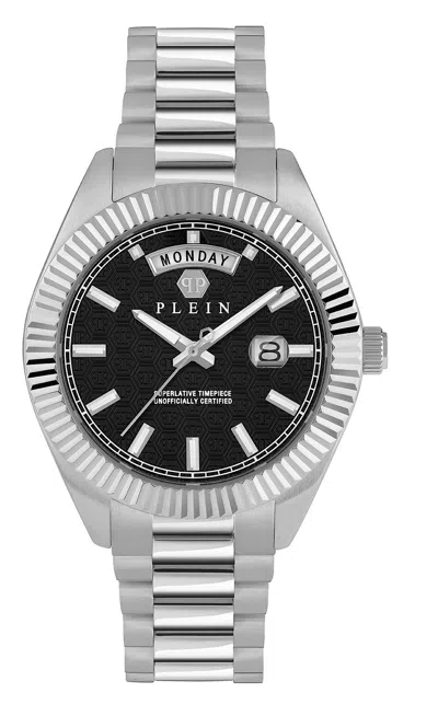 Pre-owned Philipp Plein Men's Watch Analog Quartz Date Superlatives Gent Pwpna0824 Steel