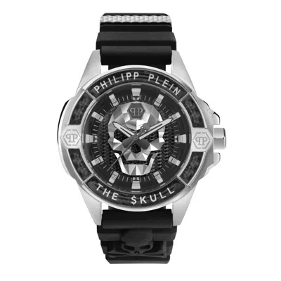 Pre-owned Philipp Plein Men's Watch Analog Quartz The $ Kull Carbon Fiber Pwaaa1622