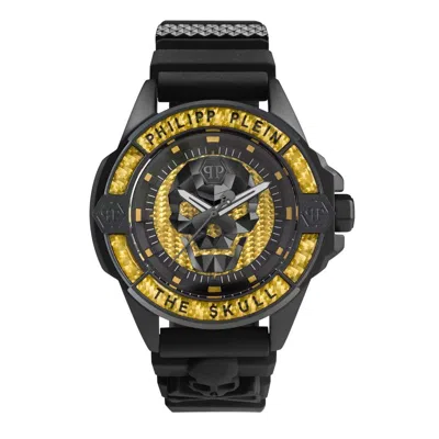 Pre-owned Philipp Plein Men's Watch Analog Quartz The $ Kull Carbon Fiber Pwaaa1922