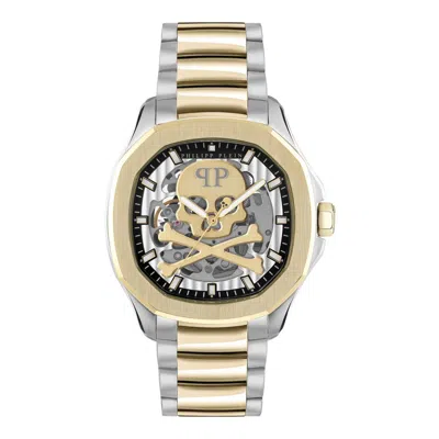 Pre-owned Philipp Plein Men's Watch Automatic $keleton $pectre Pwraa0323 Stainless Steel