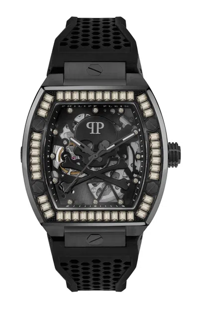 Pre-owned Philipp Plein Men's Watch Automatic $keleton Pwbaa1923 Silicone