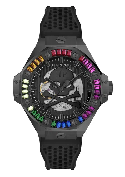 Pre-owned Philipp Plein Men's Watch Automatic Plein $keleton Royal Pwpfa0424 Silicone