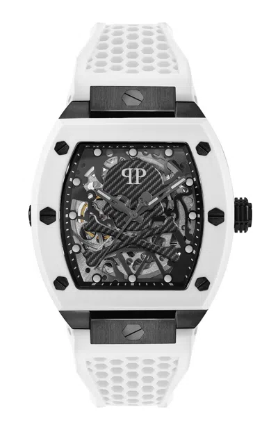 Pre-owned Philipp Plein Men's Watch Automatic The $keleton Pwbaa2424 Silicone