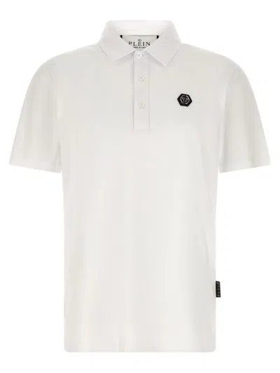 Philipp Plein White Logo Patch Polo
