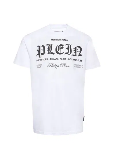 Philipp Plein Men's White Logo Print T-shirt For Ss24