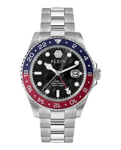 Pre-owned Philipp Plein Mens Gmt-i Challenger Stainless Steel 44mm Bracelet Fashion Watch