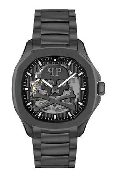 Pre-owned Philipp Plein Mens Ip Black 42mm Bracelet Fashion Watch