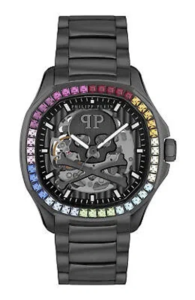 Pre-owned Philipp Plein Mens Ip Black 42mm Bracelet Fashion Watch