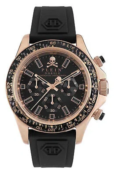 Pre-owned Philipp Plein Mens Ip Rose Gold 43mm Strap Fashion Watch