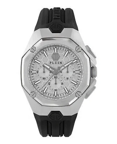 Pre-owned Philipp Plein Mens Octagon Stainless Steel 44mm Strap Fashion Watch